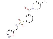 N-(isoxazol-5-ylmethyl)-3-[(4-methyl-3,6-dihydropyridin-1(2H)-yl)carbonyl]benzenesulfonamide