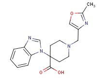 4-(1H-benzimidazol-1-yl)-1-[(2-methyl-1,3-oxazol-4-yl)methyl]piperidine-4-carboxylic acid