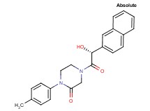 4-[(2R)-2-hydroxy-2-(2-naphthyl)acetyl]-1-(4-methylphenyl)-2-piperazinone