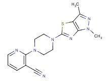 2-[4-(1,3-dimethyl-1H-pyrazolo[3,4-d][1,3]thiazol-5-yl)piperazin-1-yl]nicotinonitrile
