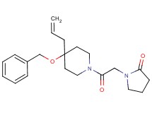 1-{2-[4-allyl-4-(benzyloxy)piperidin-1-yl]-2-oxoethyl}pyrrolidin-2-one