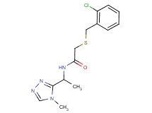 2-[(2-chlorobenzyl)thio]-N-[1-(4-methyl-4H-1,2,4-triazol-3-yl)ethyl]acetamide
