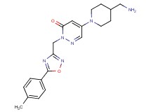 5-[4-(aminomethyl)-1-piperidinyl]-2-{[5-(4-methylphenyl)-1,2,4-oxadiazol-3-yl]methyl}-3(2H)-pyridazinone hydrochloride