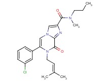 6-(3-chlorophenyl)-N-methyl-7-(3-methylbut-2-en-1-yl)-8-oxo-N-propyl-7,8-dihydroimidazo[1,2-a]pyrazine-2-carboxamide