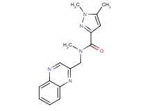 N,1,5-trimethyl-N-(2-quinoxalinylmethyl)-1H-pyrazole-3-carboxamide