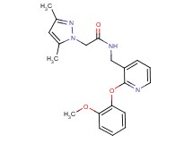 2-(3,5-dimethyl-1H-pyrazol-1-yl)-N-{[2-(2-methoxyphenoxy)-3-pyridinyl]methyl}acetamide