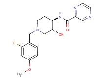 N-[(3R*,4R*)-1-(2-fluoro-4-methoxybenzyl)-3-hydroxypiperidin-4-yl]pyrazine-2-carboxamide