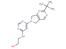 2-{[6-(2-tert-butyl-5,7-dihydro-6H-pyrrolo[3,4-d]pyrimidin-6-yl)pyrimidin-4-yl]amino}ethanol