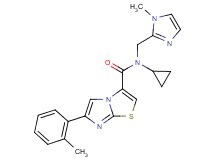 N-cyclopropyl-N-[(1-methyl-1H-imidazol-2-yl)methyl]-6-(2-methylphenyl)imidazo[2,1-b][1,3]thiazole-3-carboxamide