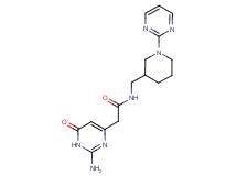 2-(2-amino-6-oxo-1,6-dihydropyrimidin-4-yl)-N-[(1-pyrimidin-2-ylpiperidin-3-yl)methyl]acetamide
