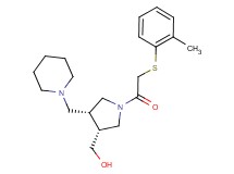 [(3R*,4R*)-1-{[(2-methylphenyl)thio]acetyl}-4-(piperidin-1-ylmethyl)pyrrolidin-3-yl]methanol
