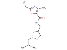 2-ethyl-N-[(1-isobutylpyrrolidin-3-yl)methyl]-4-methyl-1,3-oxazole-5-carboxamide