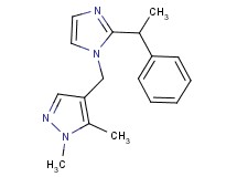 1,5-dimethyl-4-{[2-(1-phenylethyl)-1H-imidazol-1-yl]methyl}-1H-pyrazole
