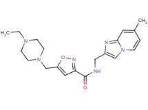 5-[(4-ethylpiperazin-1-yl)methyl]-N-[(7-methylimidazo[1,2-a]pyridin-2-yl)methyl]isoxazole-3-carboxamide