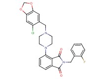 4-{4-[(6-chloro-1,3-benzodioxol-5-yl)methyl]-1-piperazinyl}-2-(2-fluorobenzyl)-1H-isoindole-1,3(2H)-dione