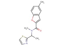 N,5-dimethyl-N-[1-(1,3-thiazol-2-yl)ethyl]-1-benzofuran-2-carboxamide