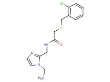 2-[(2-chlorobenzyl)thio]-N-[(1-ethyl-1H-imidazol-2-yl)methyl]acetamide