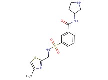3-({[(4-methyl-1,3-thiazol-2-yl)methyl]amino}sulfonyl)-N-pyrrolidin-3-ylbenzamide