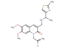1-(2-chloro-2-propen-1-yl)-6,7-dimethoxy-3-({[1-(2-methyl-1,3-thiazol-4-yl)ethyl]amino}methyl)-2(1H)-quinolinone