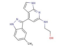 2-{[4-(5-methyl-1H-indazol-3-yl)-1H-pyrrolo[2,3-b]pyridin-6-yl]amino}ethanol