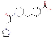 4-({1-[3-(1H-pyrazol-1-yl)propanoyl]-3-piperidinyl}methyl)benzoic acid
