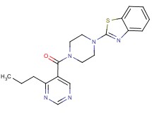 2-{4-[(4-propyl-5-pyrimidinyl)carbonyl]-1-piperazinyl}-1,3-benzothiazole