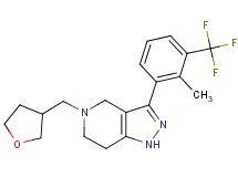3-[2-methyl-3-(trifluoromethyl)phenyl]-5-(tetrahydrofuran-3-ylmethyl)-4,5,6,7-tetrahydro-1H-pyrazolo[4,3-c]pyridine