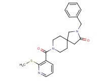 2-benzyl-8-{[2-(methylthio)pyridin-3-yl]carbonyl}-2,8-diazaspiro[4.5]decan-3-one