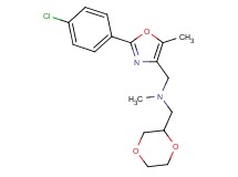 1-[2-(4-chlorophenyl)-5-methyl-1,3-oxazol-4-yl]-N-(1,4-dioxan-2-ylmethyl)-N-methylmethanamine