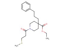 ethyl 1-[3-(methylthio)propanoyl]-4-(3-phenylpropyl)-4-piperidinecarboxylate