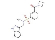 3-(azetidin-1-ylcarbonyl)-N-methyl-N-(1,4,5,6-tetrahydrocyclopenta[c]pyrazol-3-ylmethyl)benzenesulfonamide