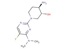 (3R*,4R*)-4-amino-1-[4-(dimethylamino)-5-fluoropyrimidin-2-yl]piperidin-3-ol