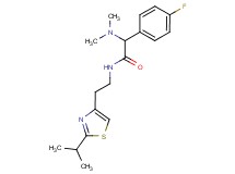 2-(dimethylamino)-2-(4-fluorophenyl)-N-[2-(2-isopropyl-1,3-thiazol-4-yl)ethyl]acetamide