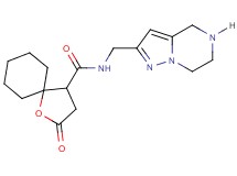 2-oxo-N-(4,5,6,7-tetrahydropyrazolo[1,5-a]pyrazin-2-ylmethyl)-1-oxaspiro[4.5]decane-4-carboxamide hydrochloride
