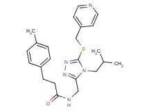 N-({4-isobutyl-5-[(4-pyridinylmethyl)thio]-4H-1,2,4-triazol-3-yl}methyl)-3-(4-methylphenyl)propanamide