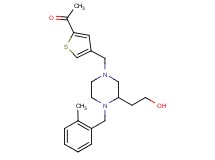 1-(4-{[3-(2-hydroxyethyl)-4-(2-methylbenzyl)-1-piperazinyl]methyl}-2-thienyl)ethanone