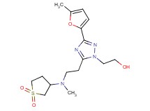 2-[5-{2-[(1,1-dioxidotetrahydro-3-thienyl)(methyl)amino]ethyl}-3-(5-methyl-2-furyl)-1H-1,2,4-triazol-1-yl]ethanol