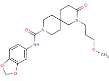 N-1,3-benzodioxol-5-yl-2-(3-methoxypropyl)-3-oxo-2,9-diazaspiro[5.5]undecane-9-carboxamide