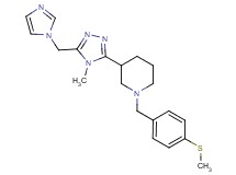 3-[5-(1H-imidazol-1-ylmethyl)-4-methyl-4H-1,2,4-triazol-3-yl]-1-[4-(methylthio)benzyl]piperidine