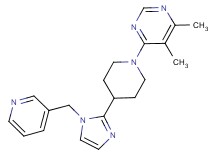 4,5-dimethyl-6-{4-[1-(3-pyridinylmethyl)-1H-imidazol-2-yl]-1-piperidinyl}pyrimidine