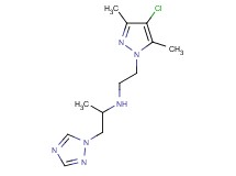 N-[2-(4-chloro-3,5-dimethyl-1H-pyrazol-1-yl)ethyl]-1-(1H-1,2,4-triazol-1-yl)propan-2-amine