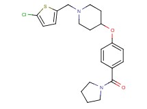 1-[(5-chloro-2-thienyl)methyl]-4-[4-(1-pyrrolidinylcarbonyl)phenoxy]piperidine