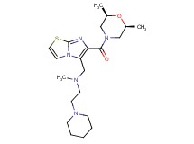 N-[(6-{[(2R*,6S*)-2,6-dimethyl-4-morpholinyl]carbonyl}imidazo[2,1-b][1,3]thiazol-5-yl)methyl]-N-methyl-2-(1-piperidinyl)ethanamine