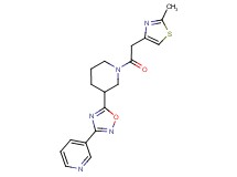 3-(5-{1-[(2-methyl-1,3-thiazol-4-yl)acetyl]-3-piperidinyl}-1,2,4-oxadiazol-3-yl)pyridine