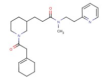 3-[1-(1-cyclohexen-1-ylacetyl)-3-piperidinyl]-N-methyl-N-[2-(2-pyridinyl)ethyl]propanamide