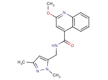 N-[(1,3-dimethyl-1H-pyrazol-5-yl)methyl]-2-methoxyquinoline-4-carboxamide