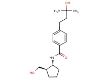 4-(3-hydroxy-3-methylbutyl)-N-[(1S*,2R*)-2-(hydroxymethyl)cyclopentyl]benzamide