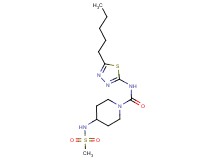 4-[(methylsulfonyl)amino]-N-(5-pentyl-1,3,4-thiadiazol-2-yl)piperidine-1-carboxamide