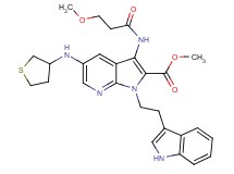 methyl 1-[2-(1H-indol-3-yl)ethyl]-3-[(3-methoxypropanoyl)amino]-5-(tetrahydro-3-thienylamino)-1H-pyrrolo[2,3-b]pyridine-2-carboxylate
