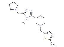 3-[4-methyl-5-(pyrrolidin-1-ylmethyl)-4H-1,2,4-triazol-3-yl]-1-[(5-methyl-2-thienyl)methyl]piperidine
